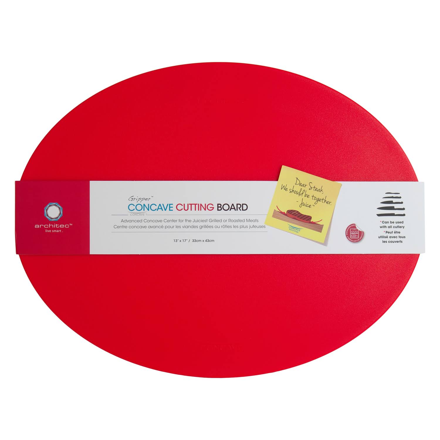 Architec Gripper Cutting Board, Concave