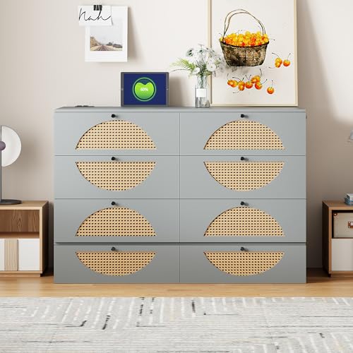 Harper & Bright Designs Full Size Murphy Bed Cabinet Wall Bed Chest with USB