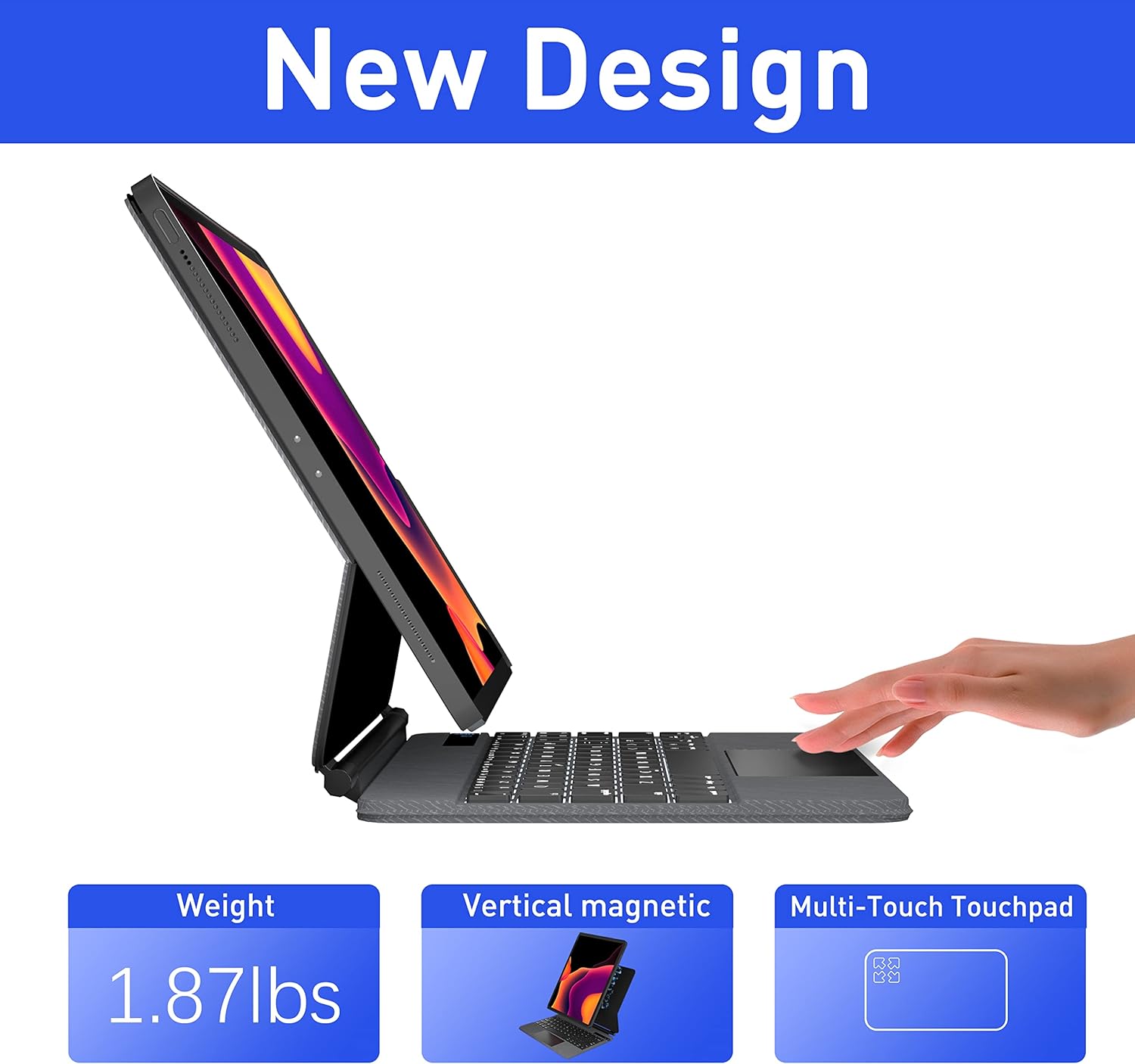 doqo Magnetic Keyboard Case for iPad Air 5th Generation(2022)/iPad Air 4th Generation(2020), iPad Pro 11 2018/2020/2021