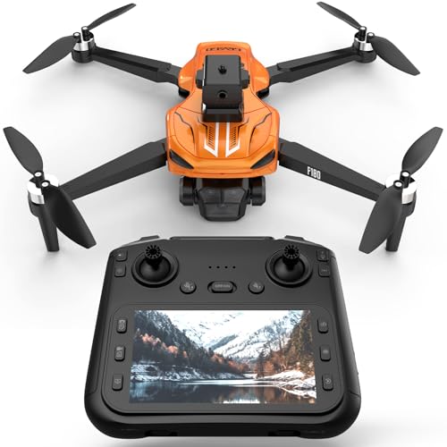 GPS Drone with 4K Camera 4.5" LCD RC Screen for Adults,Follow me Drone Professional Auto Return Home Circle Fly