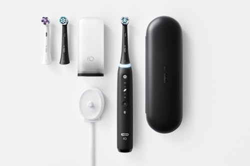 Oral-B iO Deep Clean + Whiten Rechargeable Electric Toothbrush with Visible Pressure Sensor, 2 Minute Timer, 5 Cleaning Settings, 1 iO5 Limited