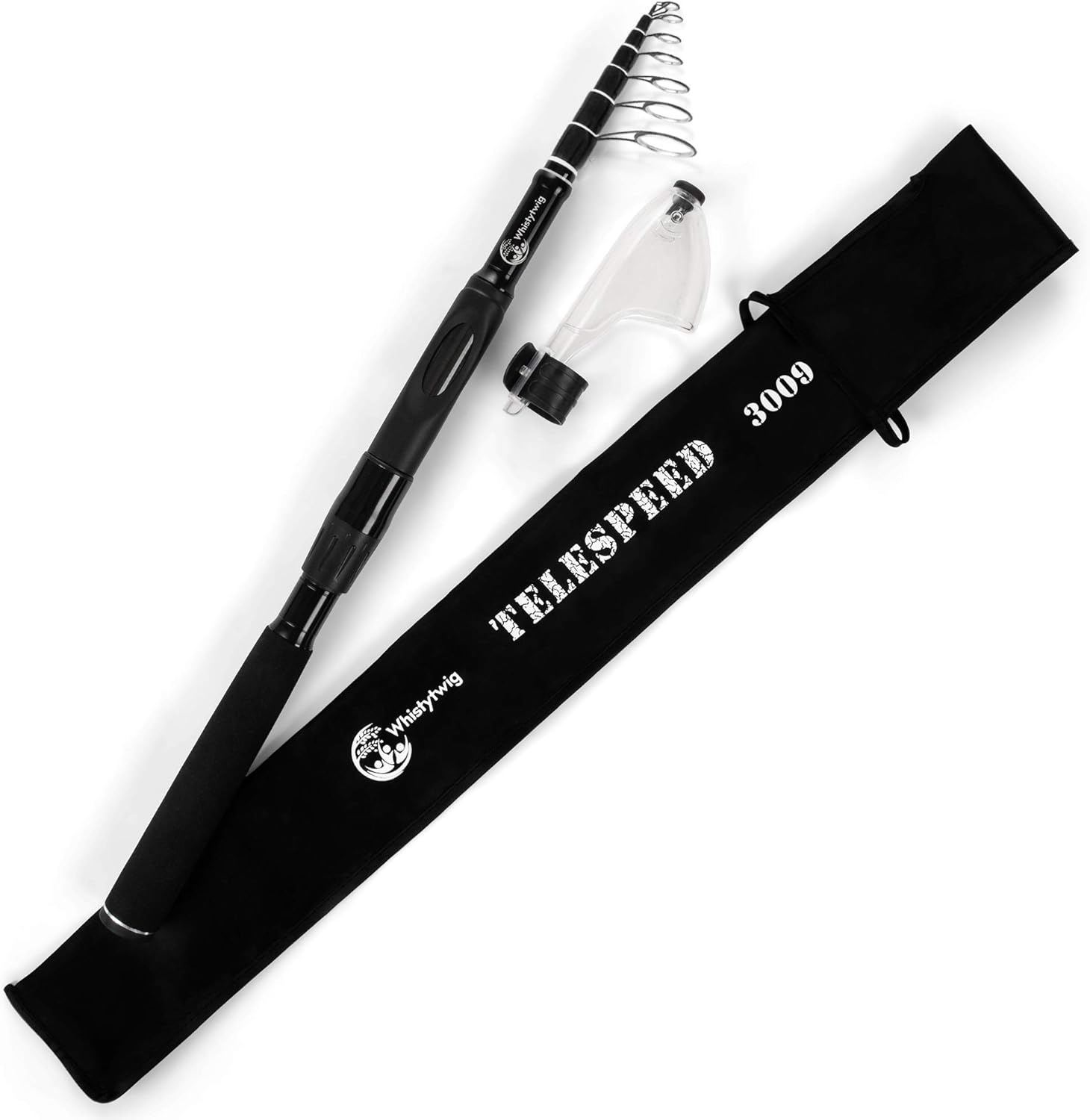 Telescopic Fishing Rod, Lightweight Carbon Fiber - Collapsible Freshwater and Saltwater Fishing Pole for Travel, Boating Trips - Durable