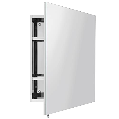 Movo Medicine Cabinet Mirror,18 inch x 24 inch Frameless Mirror Medicine Cabinets for Bathroom,Surface Mount Bathroom Medicine Cabinet with Mirror