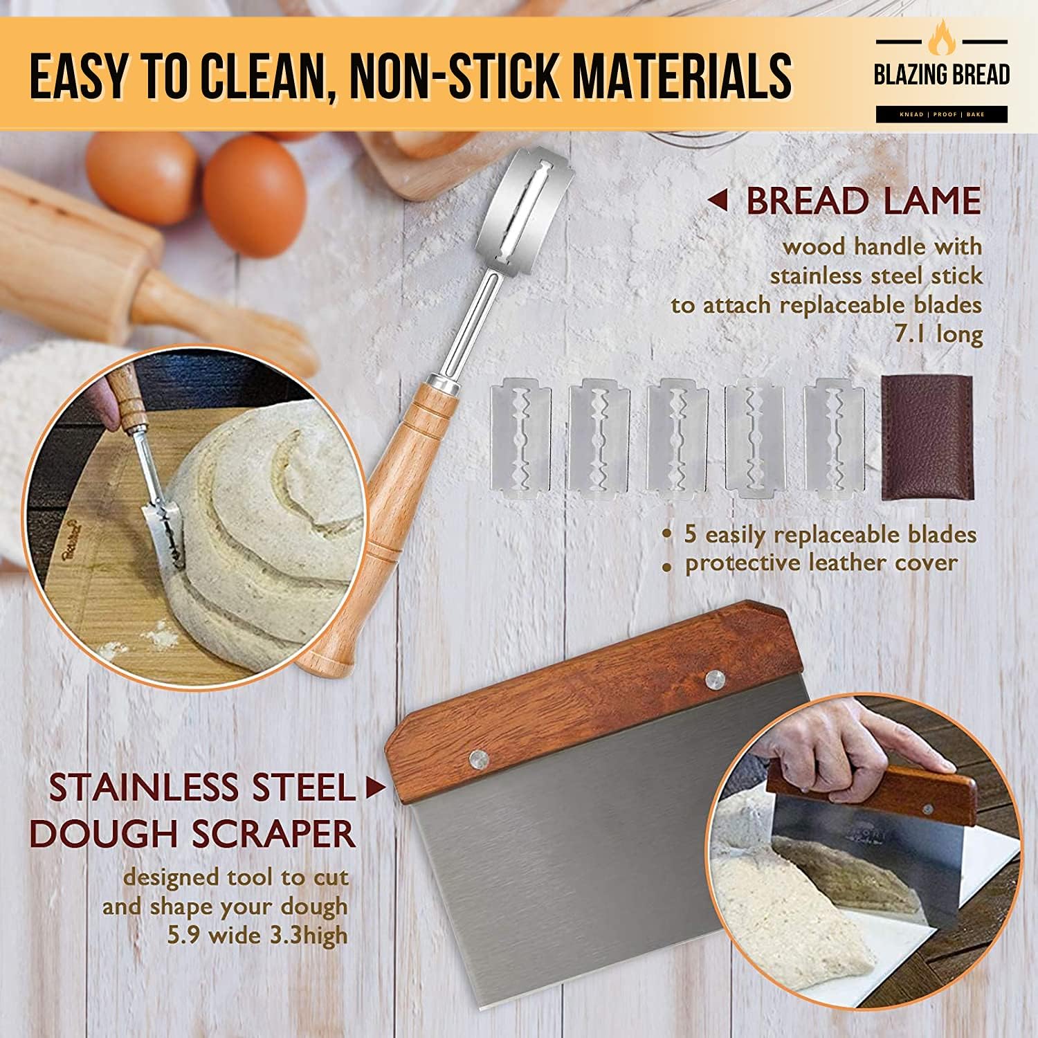 Most Complete Bread Banneton Proofing Basket Kit