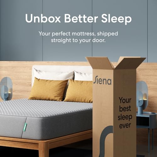 Siena 10” Queen Gel Memory Foam Mattress - Medium Firm - 180 Night Trial - Premium Pressure-Relieving Layers - 10 Year Warranty - Mattress in a Box