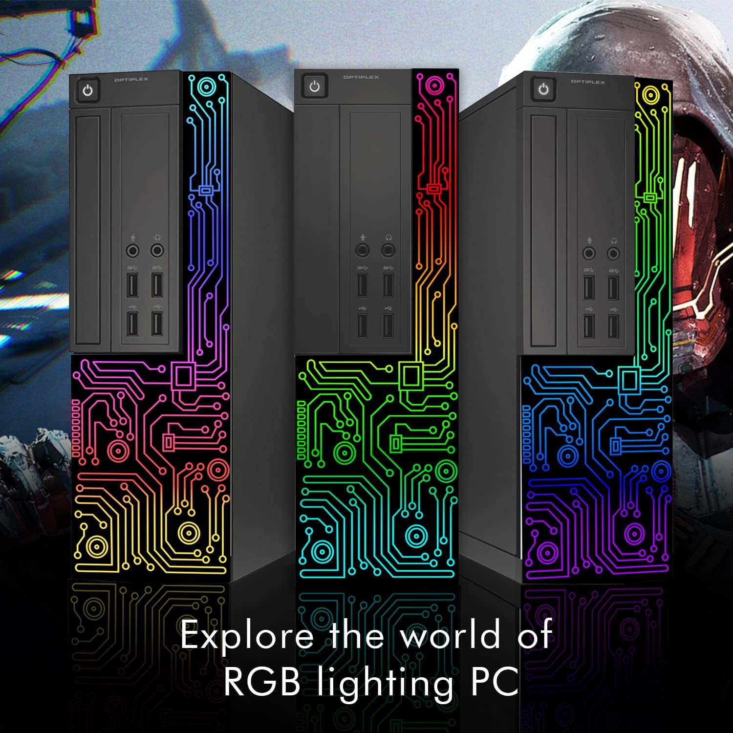 Dell OptiPlex Desktop RGB Computer Intel i5 Quad-Core Processor 8GB RAM 256GB SSD, 22 Inch Monitor, Win 10 Pro WiFi