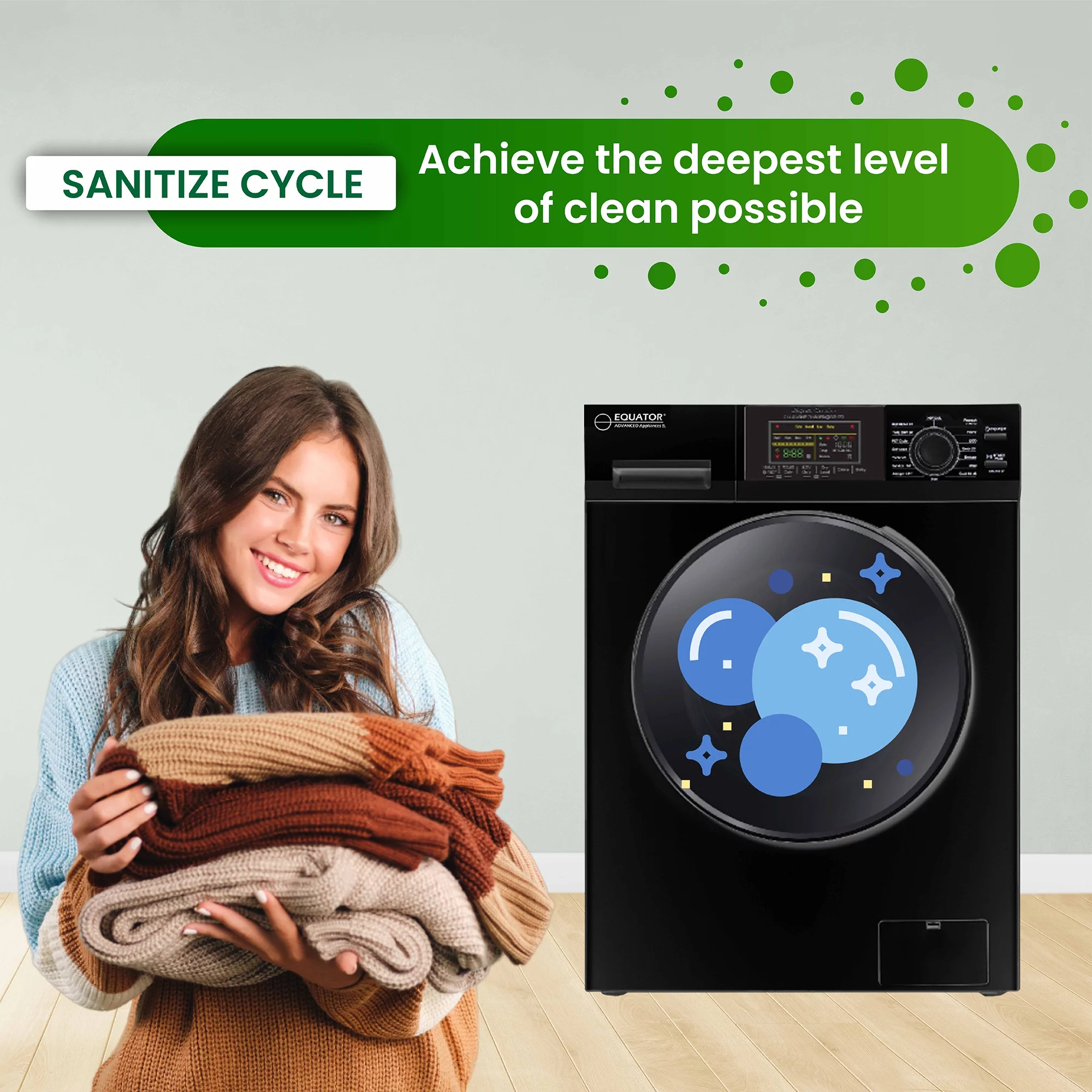 Equator Fully Built-in All-in-One Combo Washer-Dryer Ventless 1.62 cf/15lbs 110V White