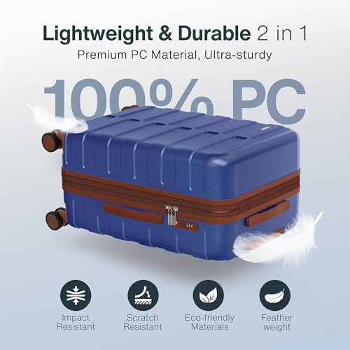 Luggage Sets 3 Piece (3-YEARS VIP SERVICE) Hardside Expandable Ultra Durable 100% PC Lightweight Carry On Travel Suitcase Set with TSA Lock Spinner