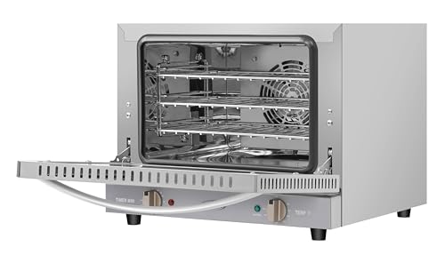 KoolMore 32 in. Commercial Countertop Convection Oven, Holds Full Size Pans, 4 Racks and 3500W of Power, 240V in Stainless-Steel