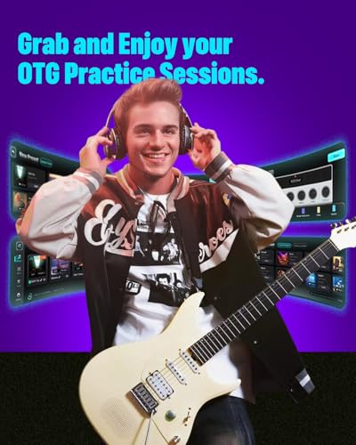 Enya Electric Guitar Inspire 39" Smart Electric Carbon Fiber Guitarra with 15W Wireless Speaker, 20 Distinct Tones, Onboard Presets, Charging Cable