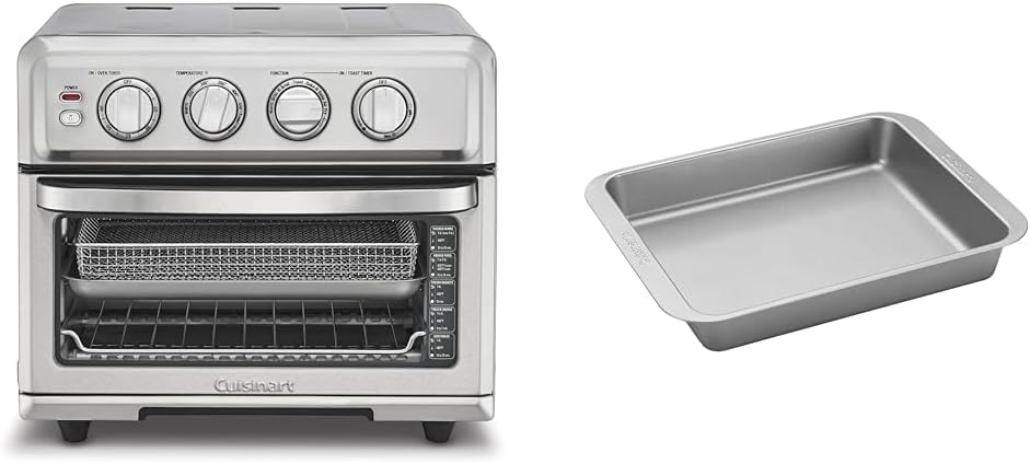 Cuisinart Air Fryer + Convection Toaster Oven, 8-1 Oven with Bake, Grill, Broil & Warm Options, Stainless Steel