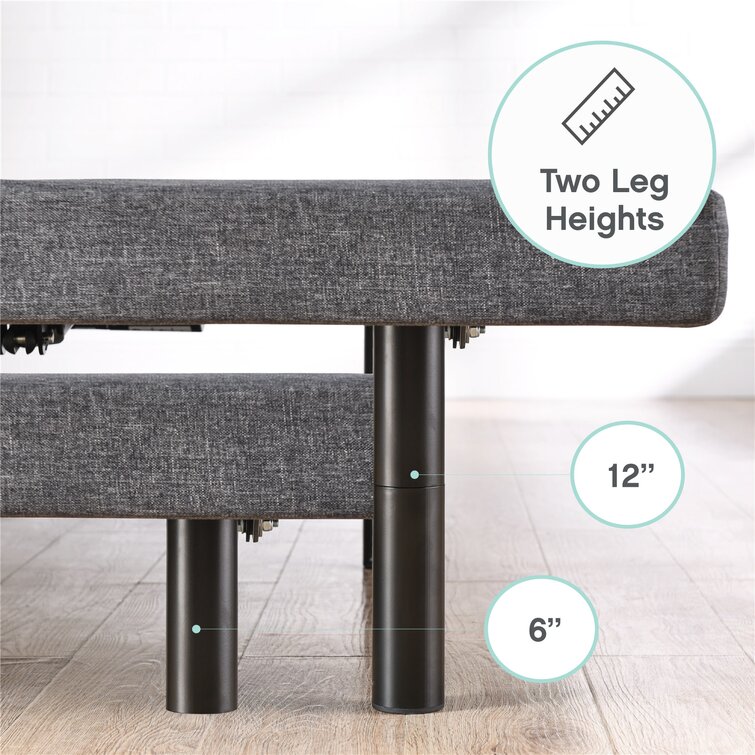 【Furniture】 Sleep 15" Massaging Zero Gravity Adjustable Bed with Wireless Remote