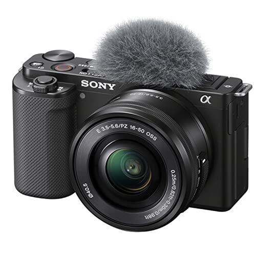 Sony ZV-E10 Mirrorless Camera with 16-50mm Lens, 128GB Extreem Speed Memory,.43 Wide Angle & 2X Lenses, Case. Tripod, Filters, Hood, Grip