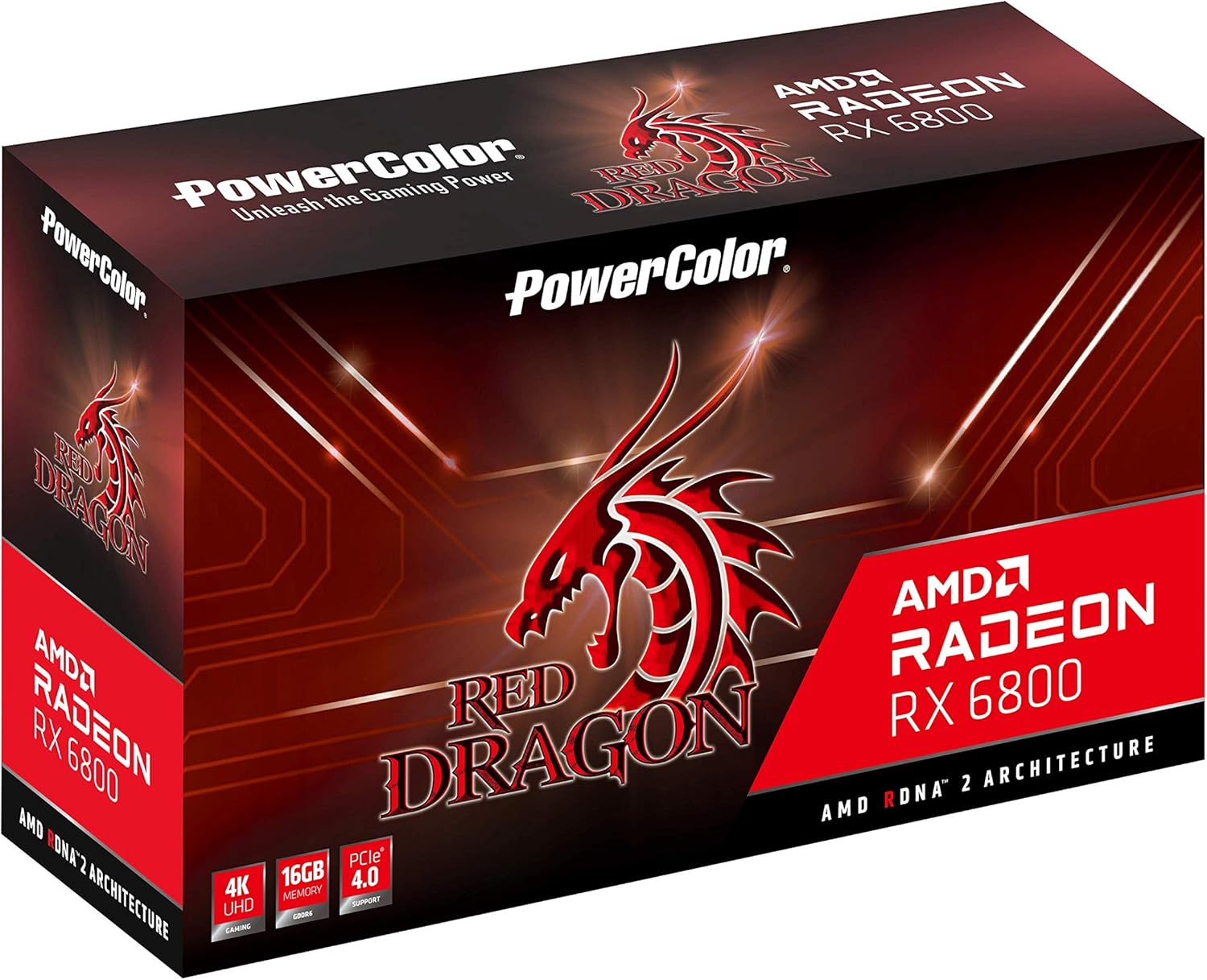 PowerColor Red Dragon AMD Radeon™ RX 6800 Gaming Graphics Card with 16GB GDDR6 Memory, Powered by AMD RDNA™ 2, Raytracing, PCI Express 4.0, HDMI 2.1