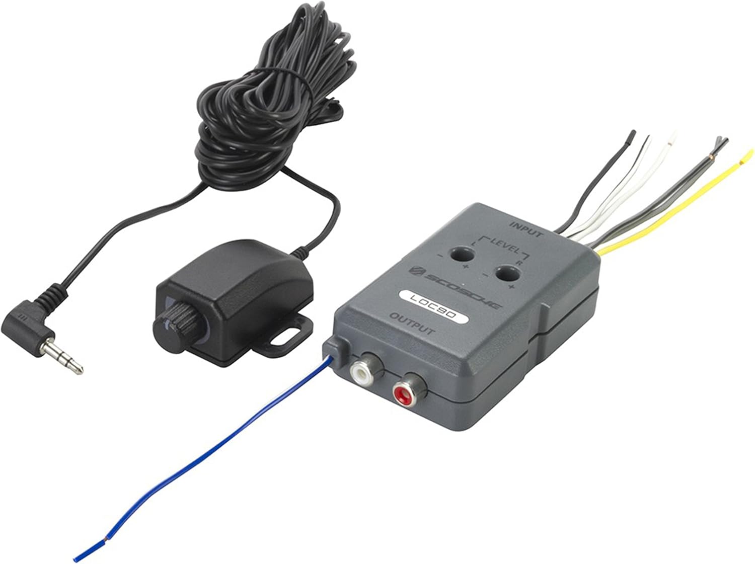 Scosche LOC90 Line Output Converter Adjustable Amplifier Add On Module for Car Stereo