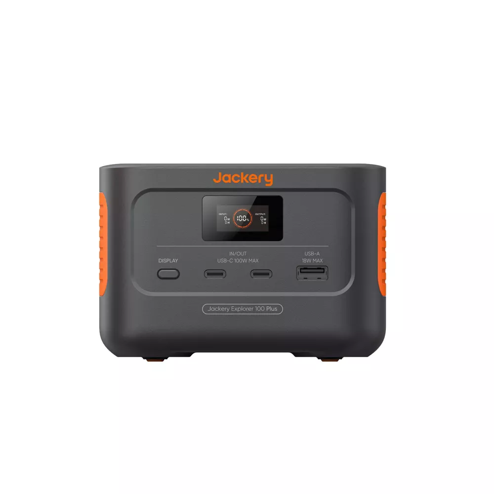 Jackery Explorer 100 Plus Portable Power Station, 31,000mAh Portable Charger 99Wh LiFePO4 Battery Pack, With 128W Output, PD 3.0 Fast Charge