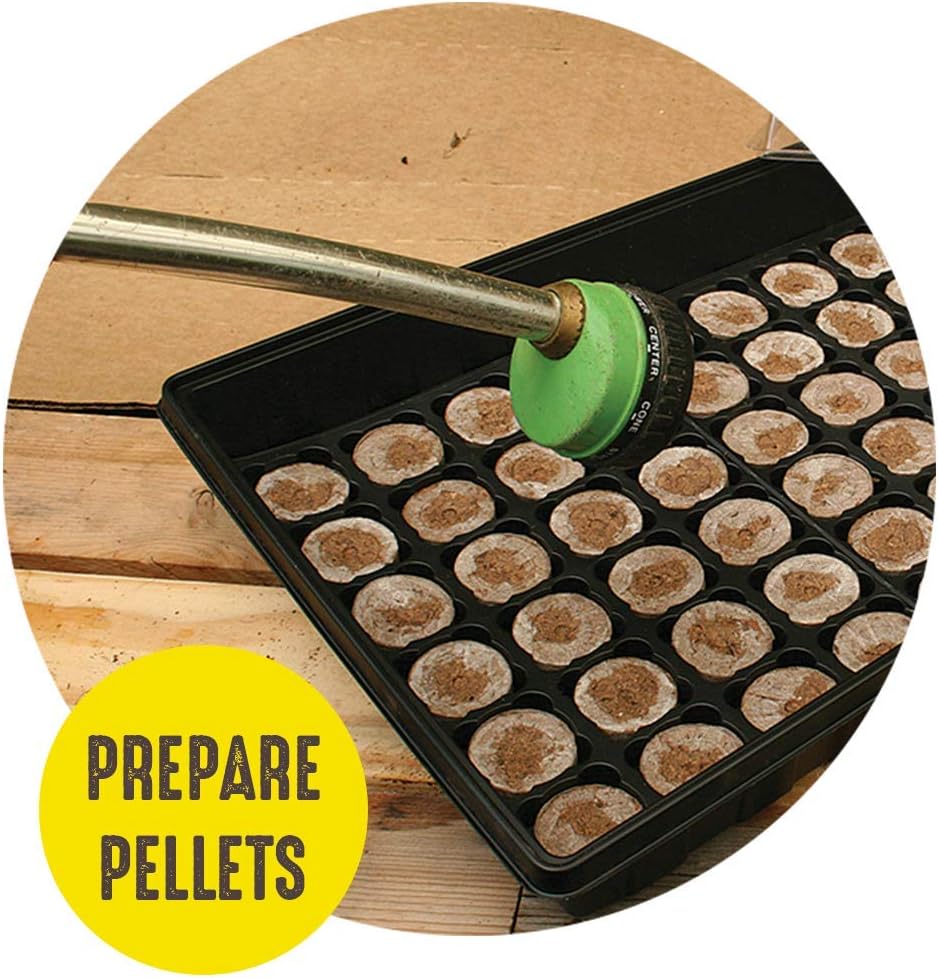 Jiffy 42mm Seed Starting Greenhouse Kit with 25 Biodegradable Expanding Peat Pellets