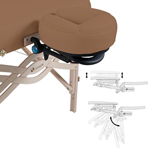 EARTHLITE Premium Portable Massage Table Package SPIRIT - Spa-Level Comfort, Deluxe Cushioning incl. Flex-Rest Face Cradle & Strata Face Pillow