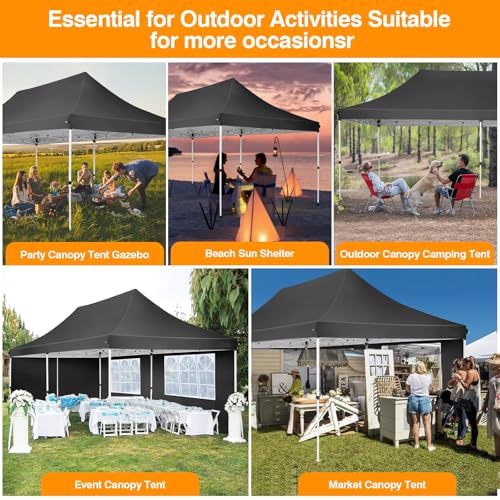 10x10 Pop Up Canopy Tent with 4 Sidewalls and Mesh Windows 2.0