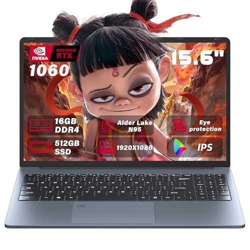 Ultra-Slim 15.6'' FHD Gaming Laptop, in tel N95, Nvidia GTX 1060 4GB,16GB RAM 512GB SSD, Win 11 Pro &ndash