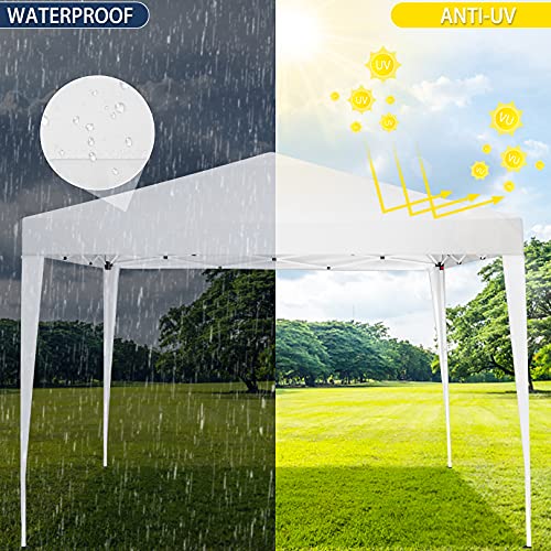 COBIZI Canopy 10x20 Pop Up Canopy Tent with 6 Sidewalls Party Tents for Parties Weddings Backyard Waterproof Canopy Outdoor Commercial Canopy Event