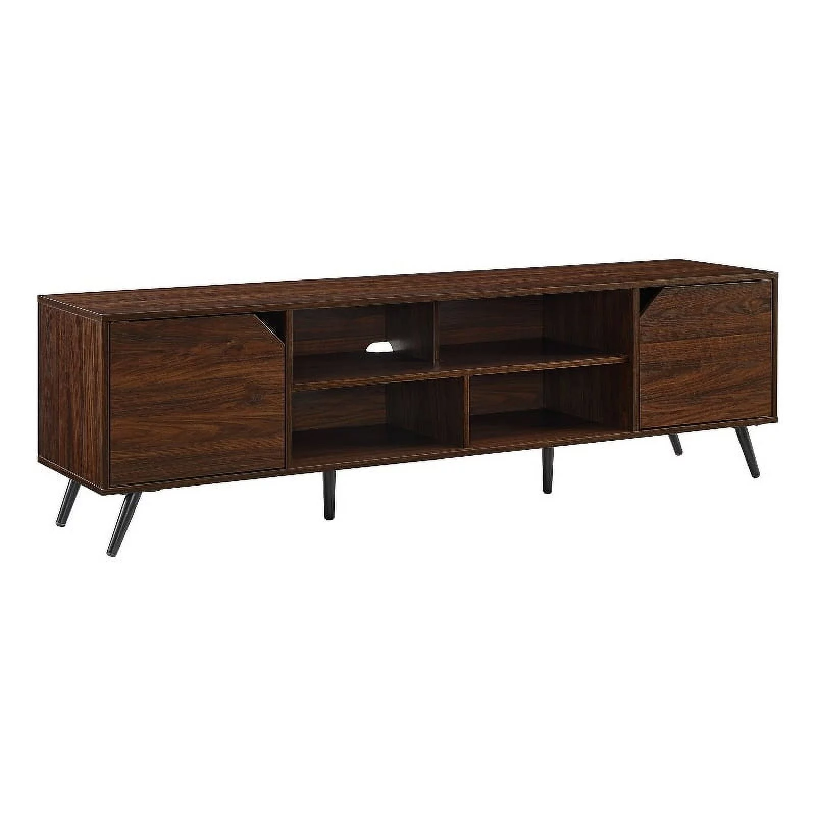 70" MCM Simple Wood TV Stand for TVs up to 80 inches - Dark Walnut