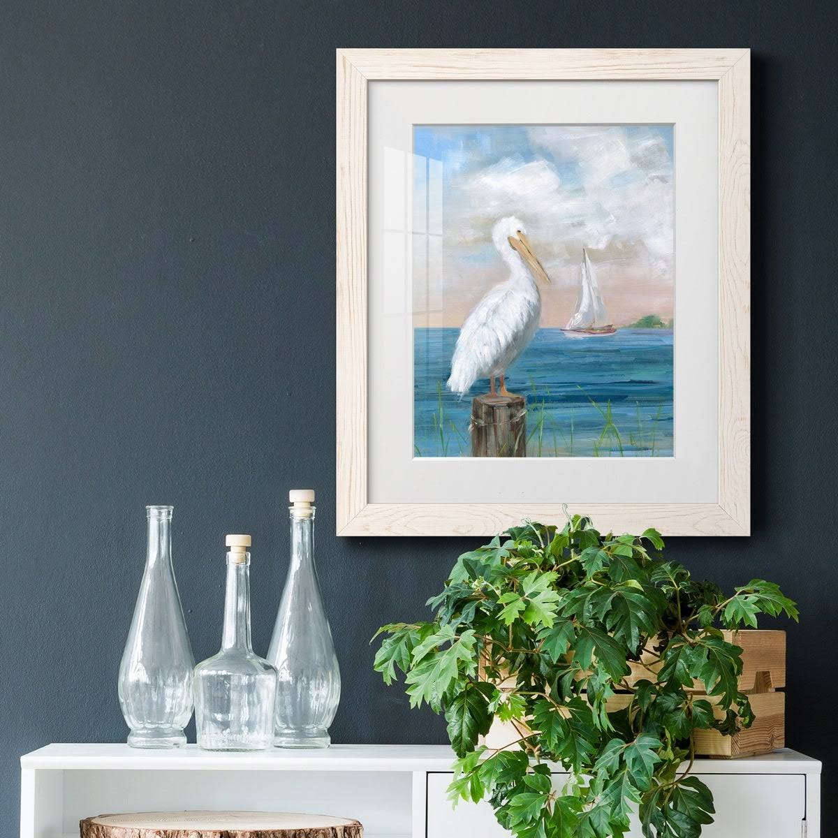 Pelican View I-Premium Framed Print - Ready to Hang - 17X20 - White