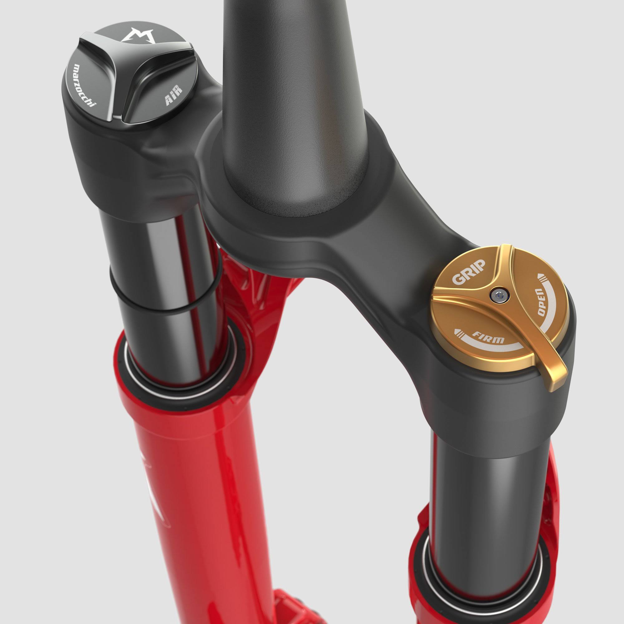 Marzocchi Bomber DJ Suspension Fork: 26 inch, 100mm, Grip DAMPER, 20 x 110mm, 37mm Offset, Black
