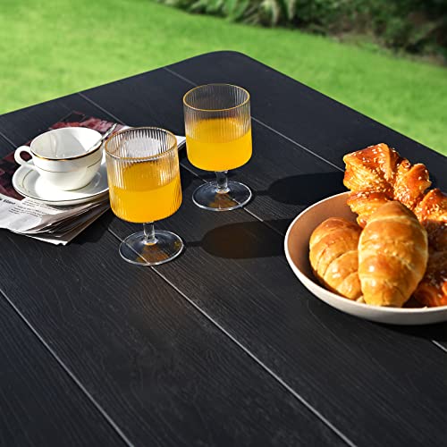 GYMAX Picnic Table, 550 LBS Folding Picnic Tables with Benches & Seats, Weather-Resistant Easy Setup Portable Picnic Table