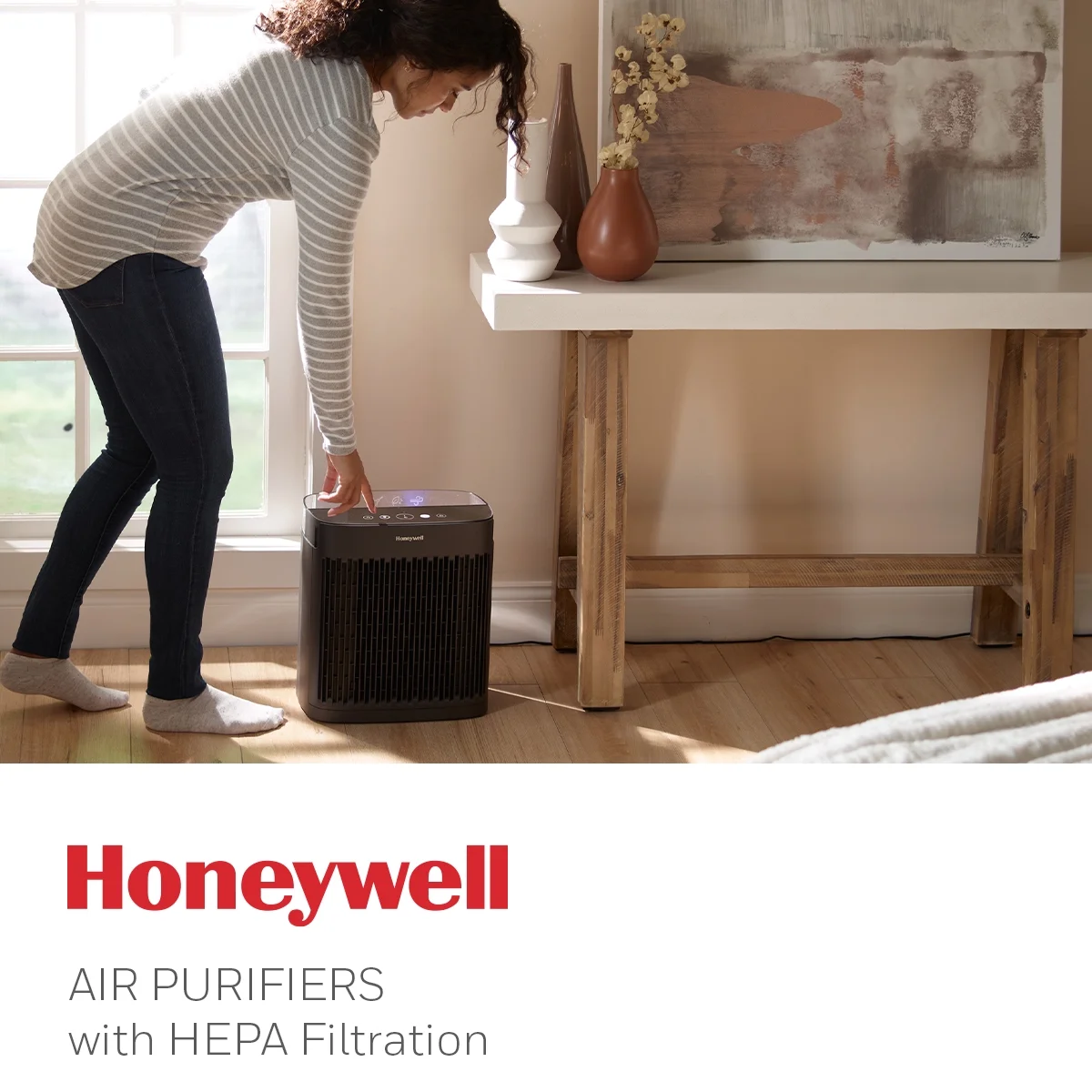 Honeywell Air Purifier, HP5100B, 190 sq ft, HEPA Filter, Allergen, Smoke, Pollen, Dust Reducer