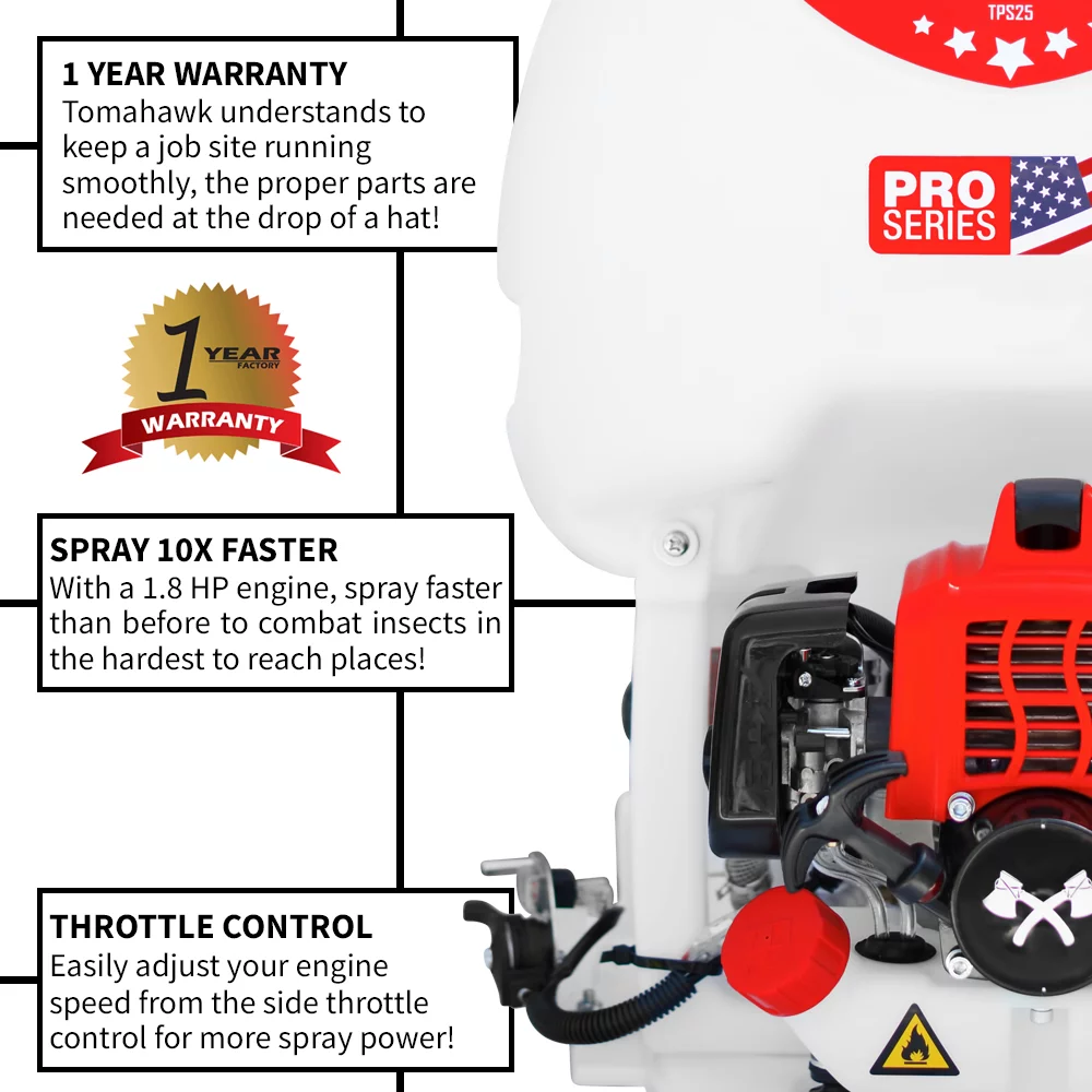 TOMAHAWK 5 Gallon Power Backpack Sprayer Pesticide Disinfectant Sprayer for Mosquitoes and Ticks