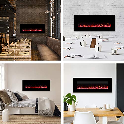 50-Inch Wall Mounted Electric Fireplace