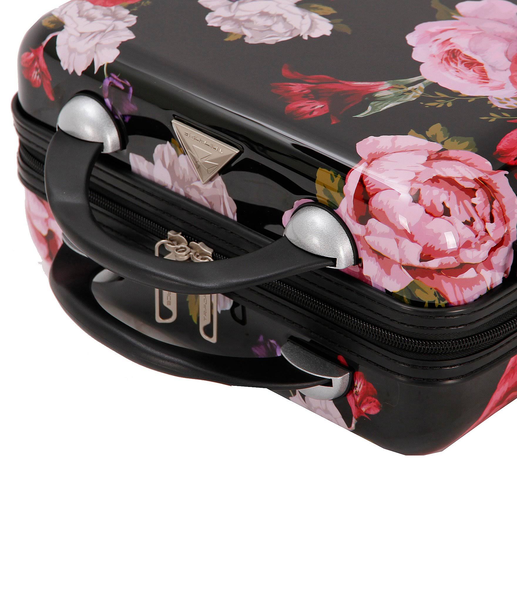 Triforce Versailles Collection Floral Travel Beauty Case, Black Floral