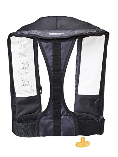 BLUESTORM Stratus 35 Inflatable Life Jacket PFD for Adults | US Coast Guard (USCG) Approved Automatic Self Inflating Life Vest Preserver with Manual