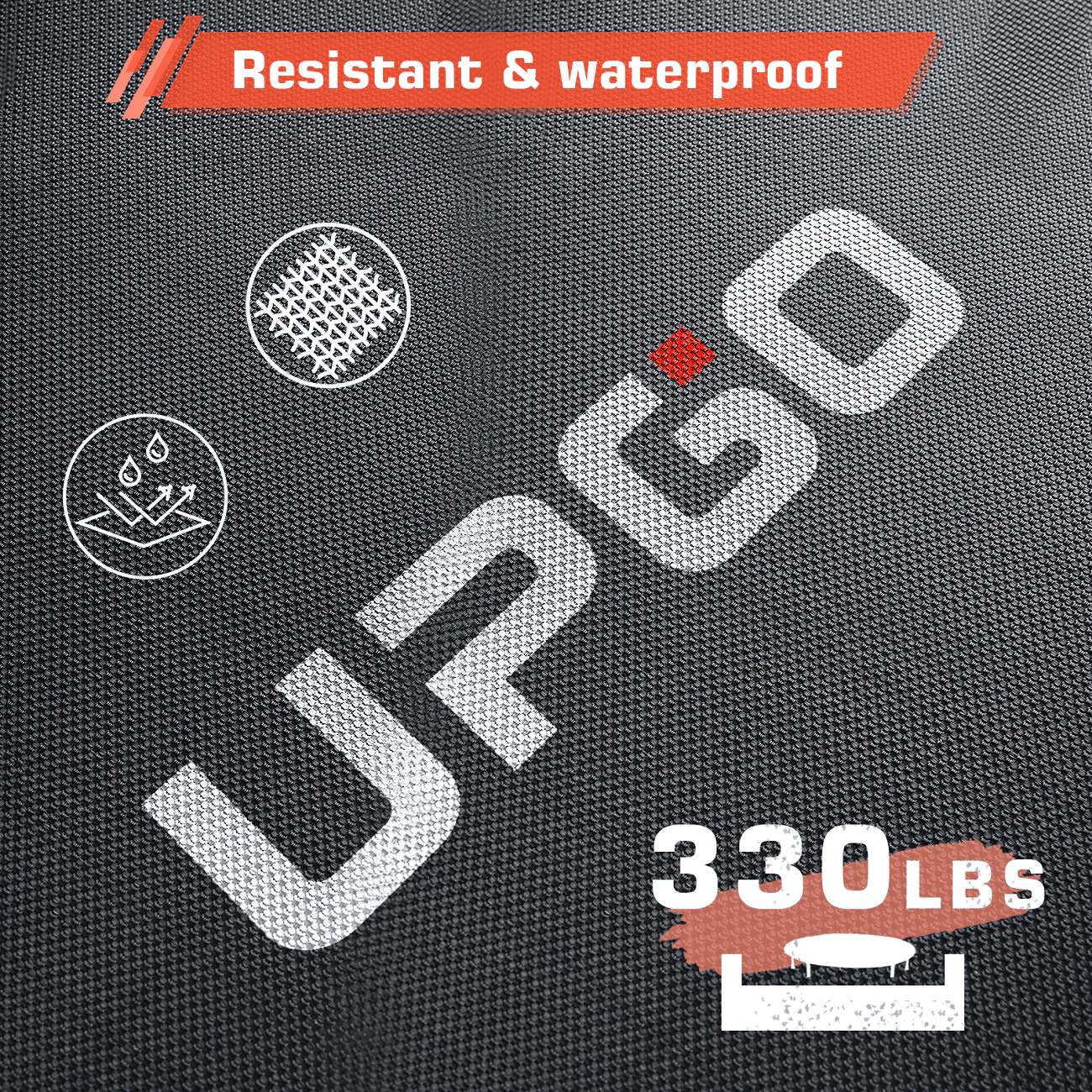 UPGO 40 Foldable Trampoline, Fitness Rebounder with Adjustable Foam Handle, Exercise Trampoline for Adults Indoor/Garden Workout Max Load 330lbs