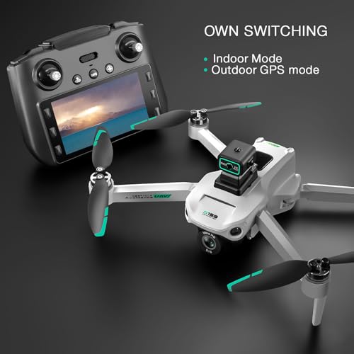 Drone with Camera 4k, GPS HD Drones for Adults, 5G Remote Controller with 5.9 Inch Screen,Obstacle Avoidance Drones, One Key Return