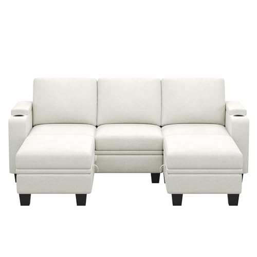 Belffin Modular Sectional Sofa Couch with Storage U Shape Convertible Corner Couches for Living Room Dark Grey Couch