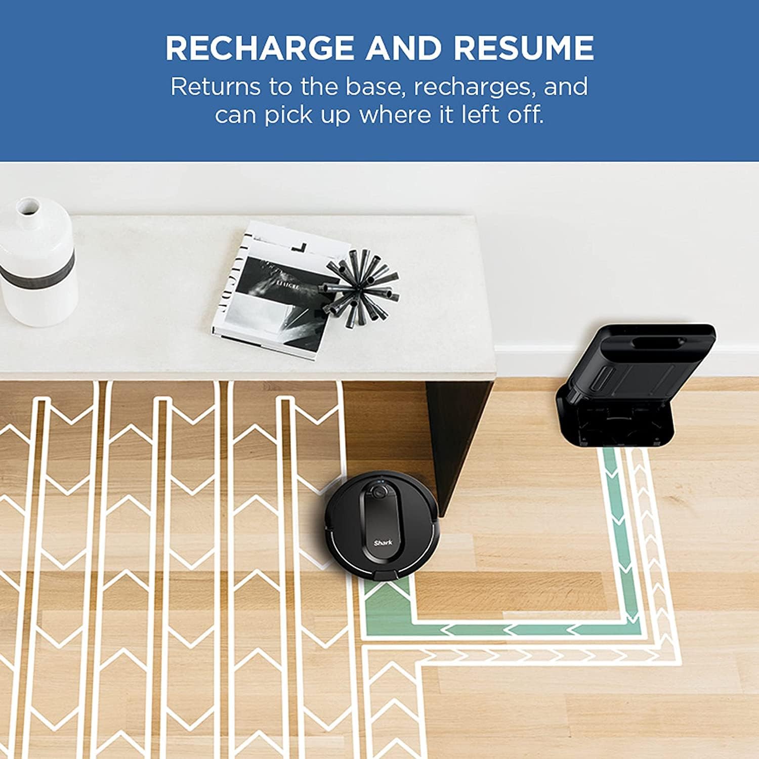 Shark IQ Robot Self-Empty XL Robotic Vacuum with Home Mapping, Self-Cleaning Brushroll, WiFi Connected, Compatible with Alexa, Black (RV1001AE)