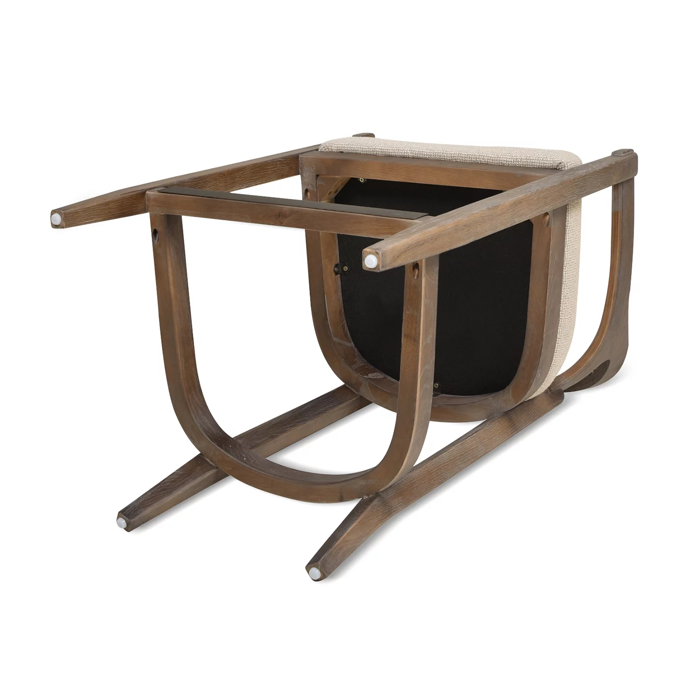 Jennifer Taylor Home Americana Mid-Century Modern 26" Cane Back Counter Stool, Taupe Beige Textured Weave