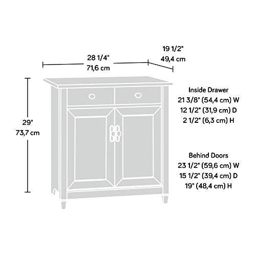 Sauder Edge Water Accent Storage Cabinet with Doors, Utility, L: 28.19" x W: 19.45" x H: 29.02", Estate Black