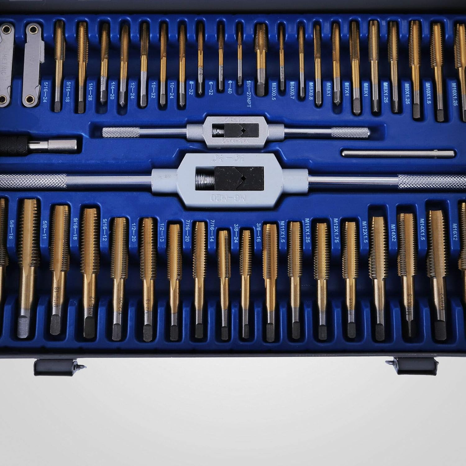 86-Piece Tap and Die Set Combination Tap Die Set Metric Tungstem Steel Titanium SAE Standard for Cutting