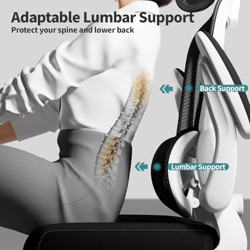 TRALT Office Chair Ergonomic Desk Chair, 330 LBS Home Mesh Office Desk Chairs with Wheels, Comfortable Gaming Chair