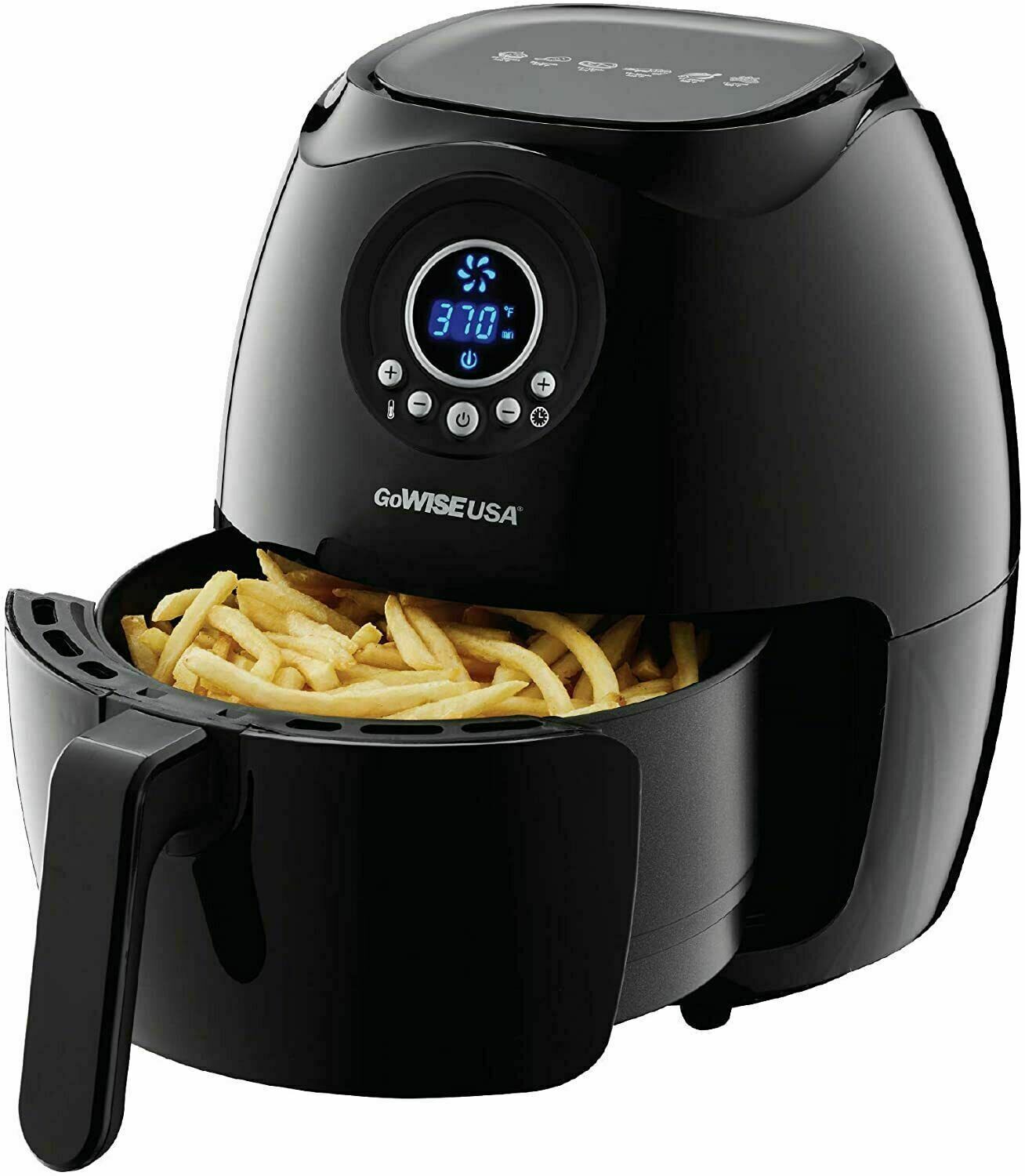 GoWISE USA 3.7-Qt. 1200 Watts Digital Air Fryer (Black)
