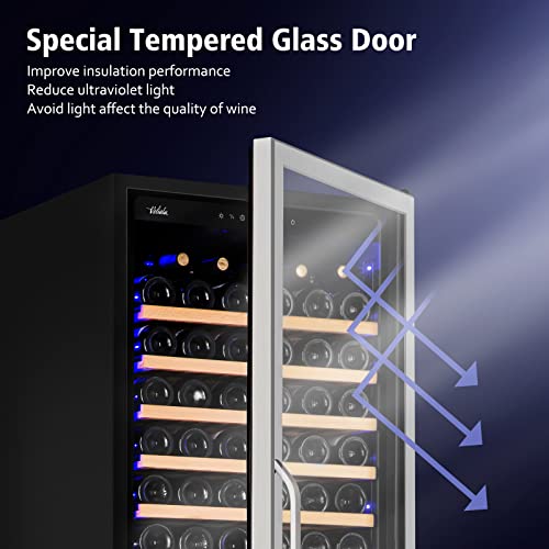 Cigar Electric Humidor, 35L 250 Counts Large Capacity Thermostatic Electric Cigar Cooler Cabinet with Digital LED Screen, Safety Lock