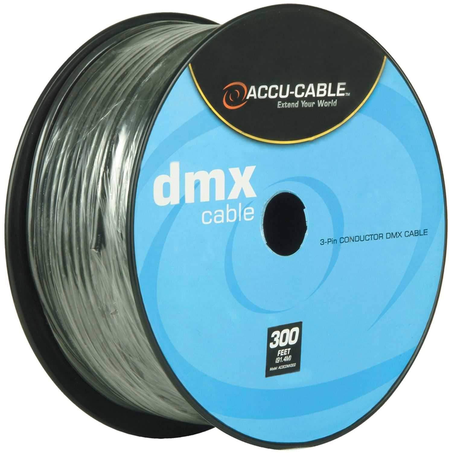 Accu Cable AC3CDMX300 3 Pin DMX Cable - 300 ft. Spool