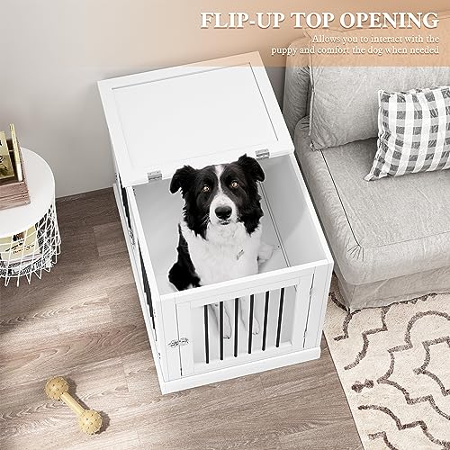Dog Crate Furniture with Cushion, Dog Crate End Table Large, Indoor Dog Kennel, Dog House, Dog Cages for Large Dogs