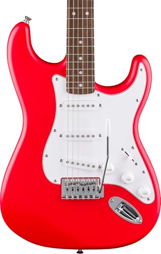 Fender Squier Stratocaster - Torino Red Bundle with Amplifier, Gig Bag, Strap, Instrument Cable, Picks, and Austin Bazaar Instructional DVD