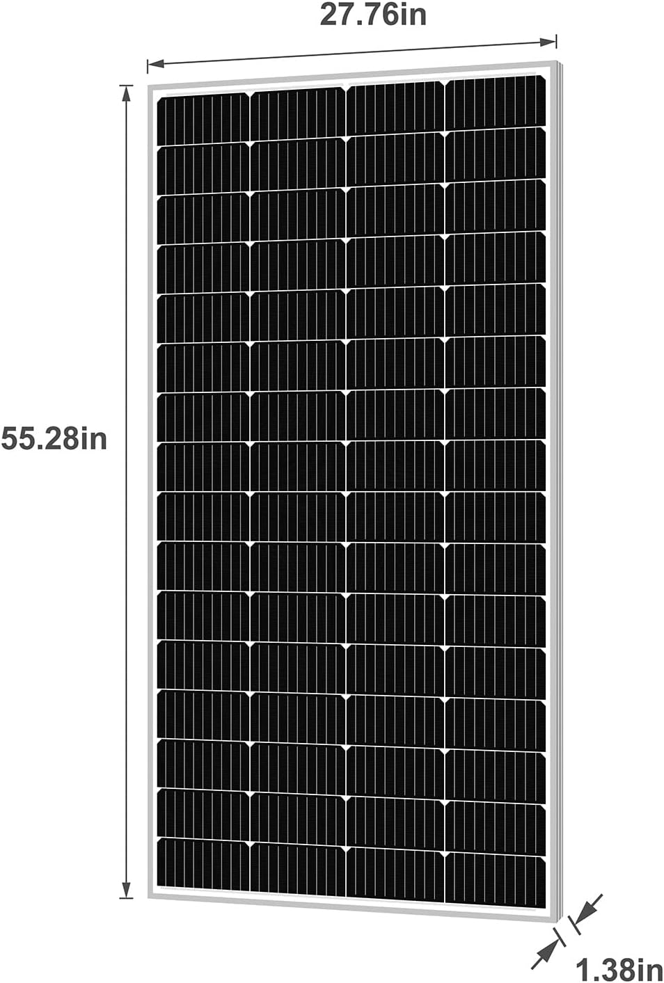 Newpowa 5BB Cell 200W Monocrystalline 200 Watts 12V Solar Panel High Efficiency Mono PV Module Power for RV Marine Boat Cabin or Other Off Grid System