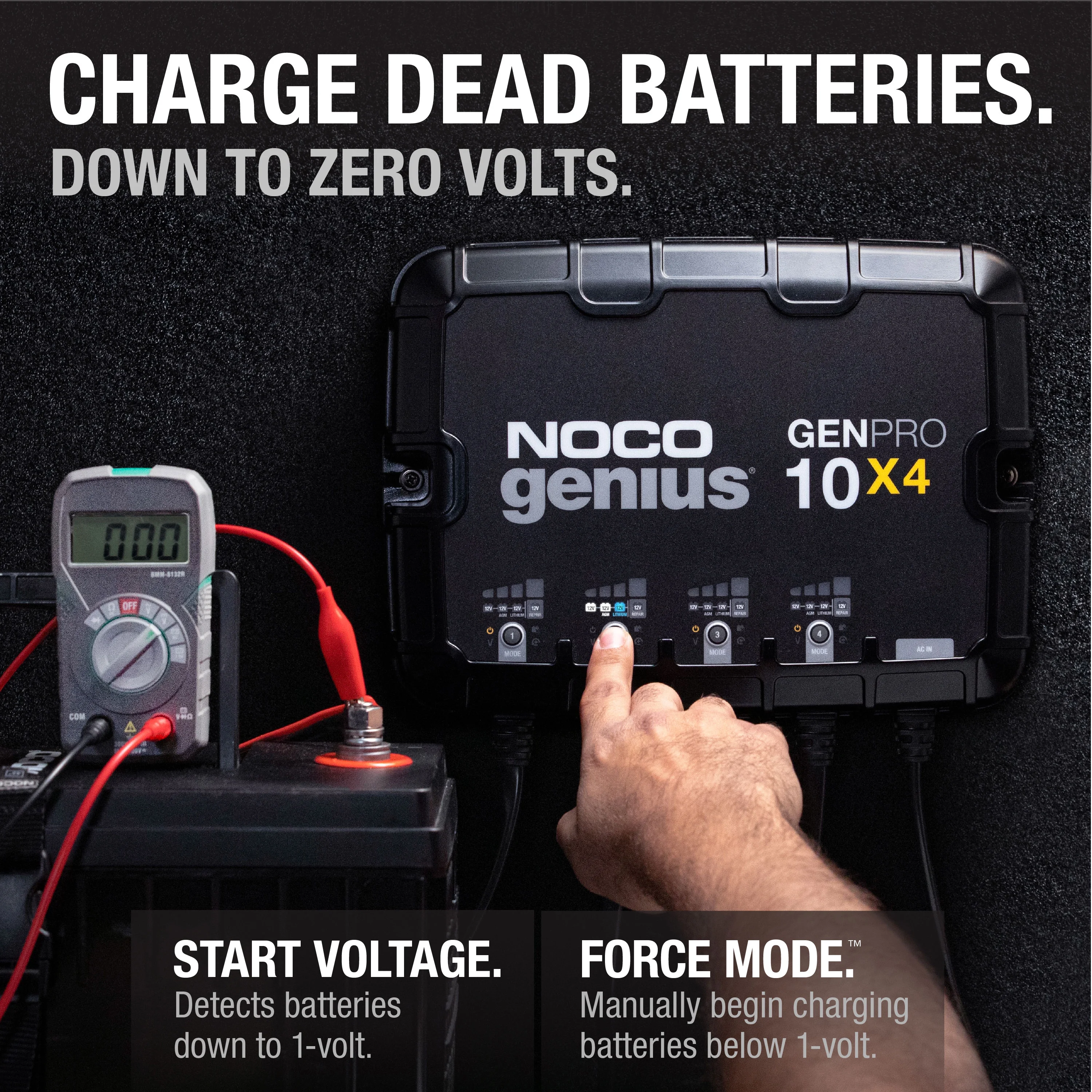 NOCO Genius GENPRO10X4 4-Bank 40A (10A/Bank) 12V Onboard Battery Charger