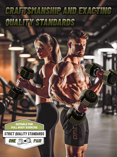 Adjustable Dumbbells Set 22.5LB Pair, 5 Weights Option Dumbbells Set with Comfort Non-slip Metal Handle